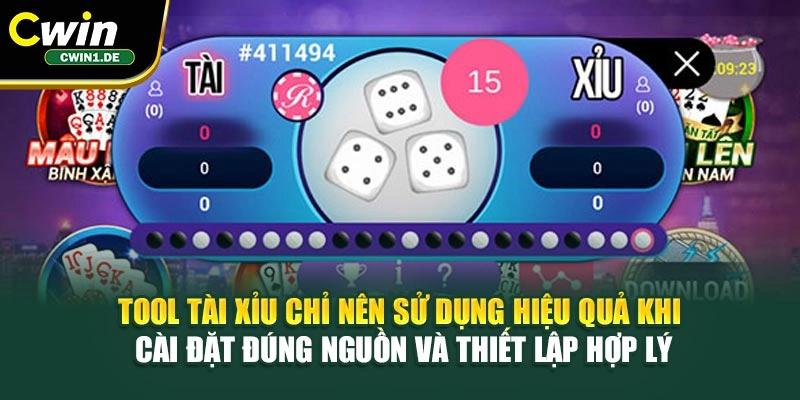 Tool tài xỉu chỉ nên sử dụng hiệu quả khi cài đặt đúng nguồn và thiết lập hợp lý